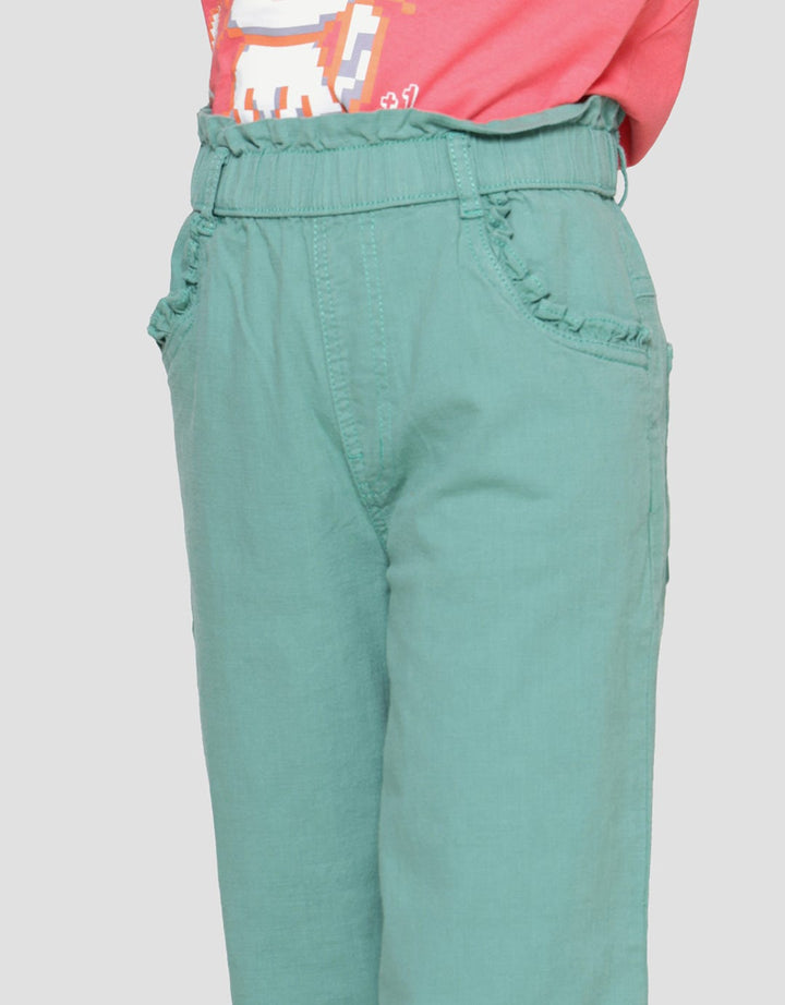 Nevada Woven Wideleg Paperbag Waist Girls Long Pants