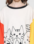 Nevada Oversized Cat Kawaii Sweater Wanita