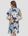 St. Yves Big Floral Midi Dress Wanita
