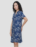 St. Yves Autumn Leaf Midi Dress Wanita