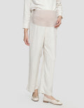 Connexion Mom Wide Leg Linen Sbm1 Celana Panjang Wanita
