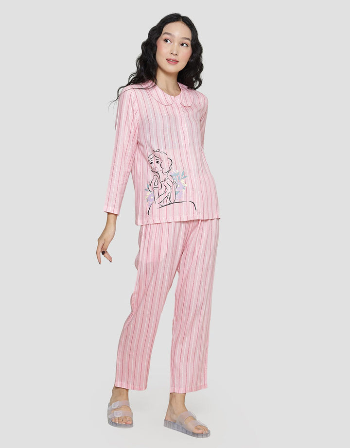 Disney Snow White Stripe Setelan Piyama Wanita