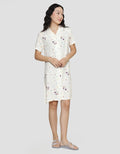 Disney Snow White Rayon Midi Dress Lengan Pendek Wanita