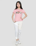 Character Short Sleeve T-shirt for Girls Powerpuff Girls Print