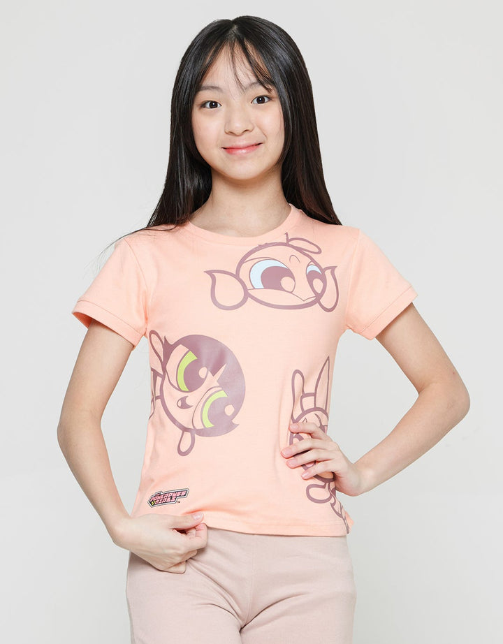 Character Power Puff Girl 3 Big Kaos Anak Perempuan