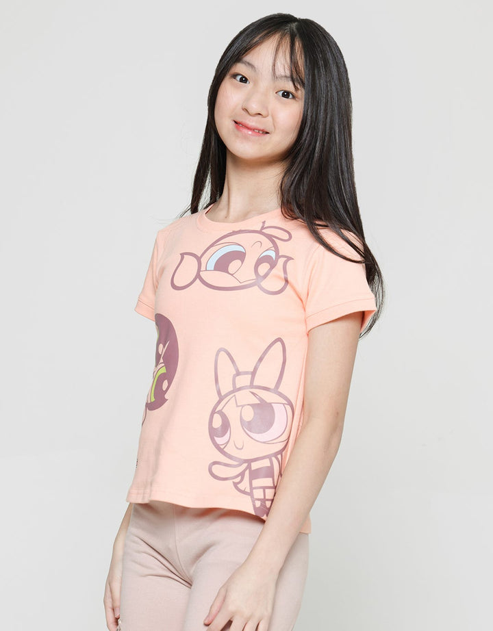 Character Power Puff Girl 3 Big Kaos Anak Perempuan