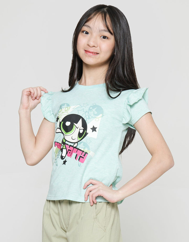 Character Power Party Power Puff Girl Kaos Anak Perempuan