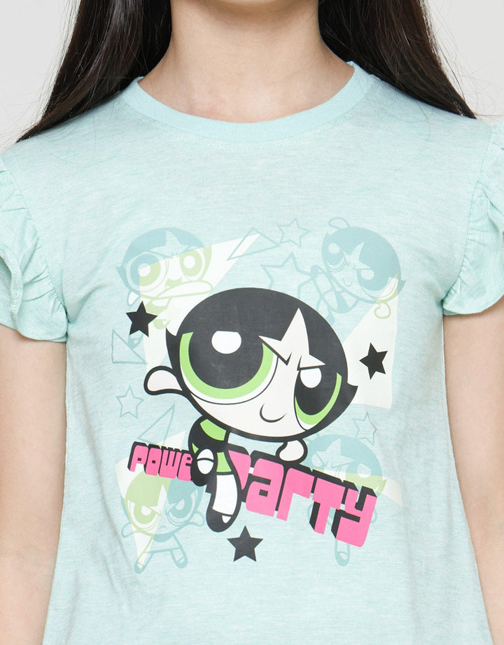 Character Power Party Power Puff Girl Kaos Anak Perempuan