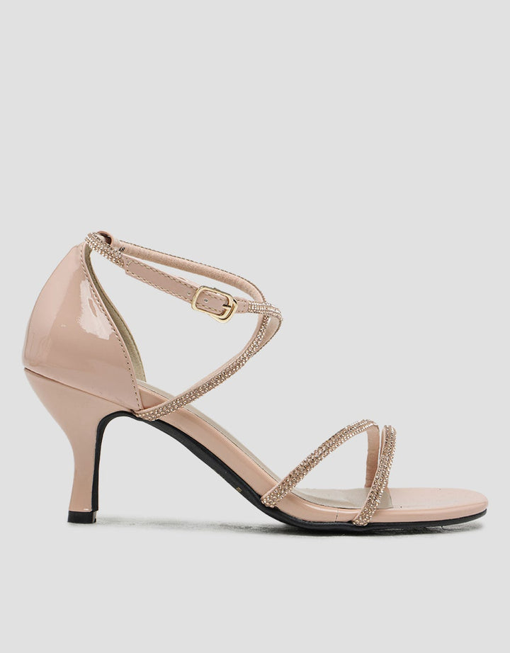 Yongki Komaladi Beads Strap Buckle Sandal Heels Wanita