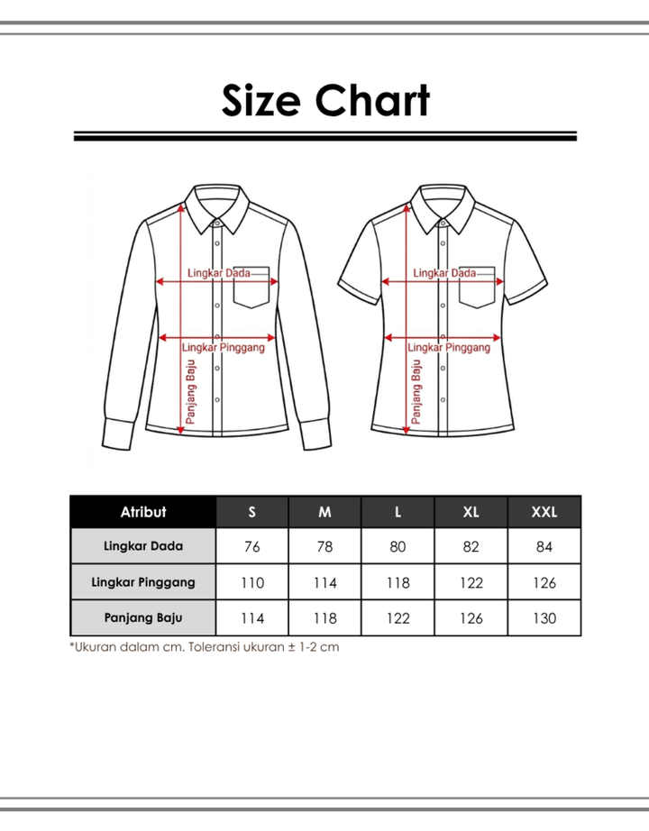 Cardinal Femme Hidden Button Kemeja Wanita