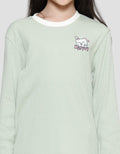 Aero Embroidery Happy Cat Long Sleeve T-shirt for Girls