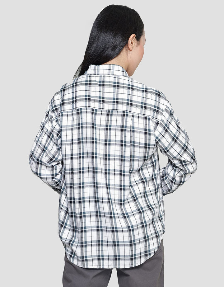 Nevada Kemeja Lengan Panjang Check Rayon Twill Wanita