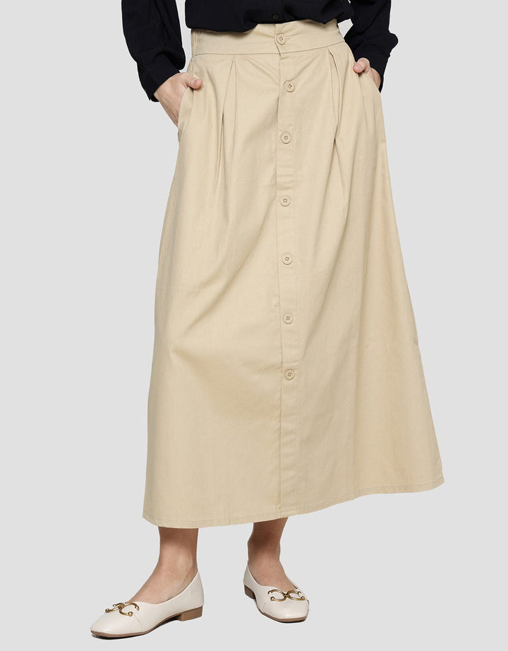 Nevada Woven Ruffle Rok Panjang Wanita