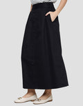 Nevada Woven Ruffle Rok Panjang Wanita