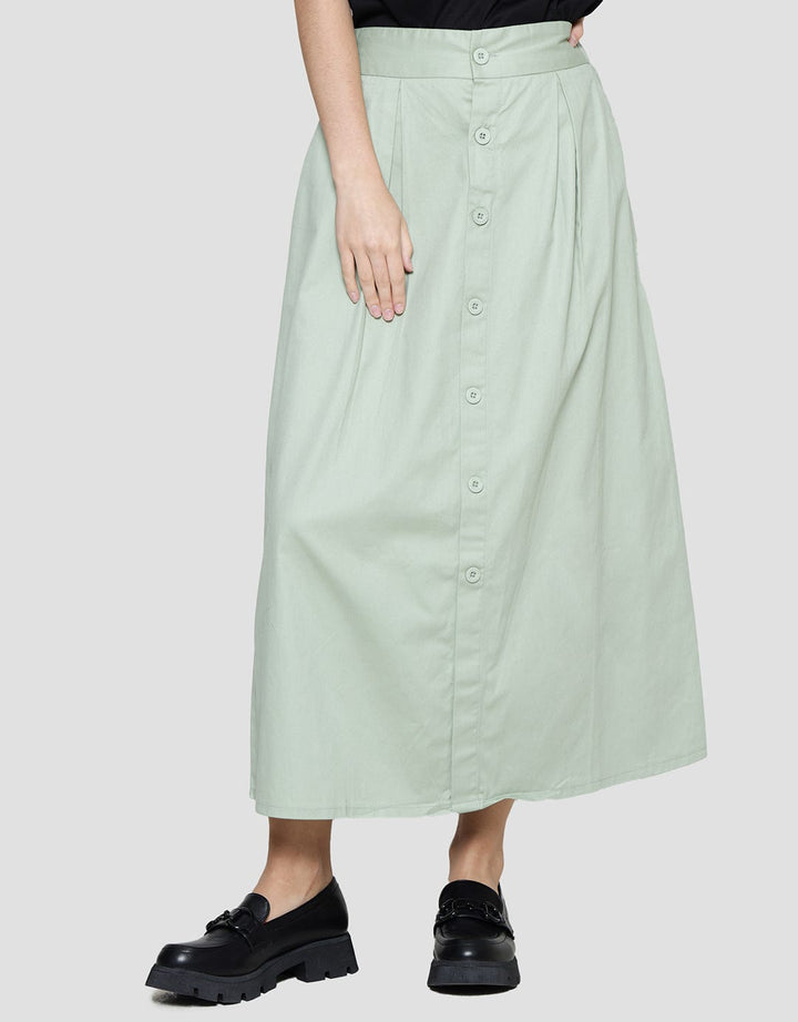Nevada Woven Ruffle Rok Panjang Wanita