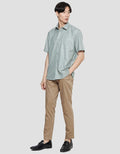 Stanley Adams Men's Regular Dobby Short Sleeve Shirt