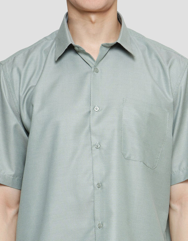Stanley Adams Men's Regular Dobby Short Sleeve Shirt