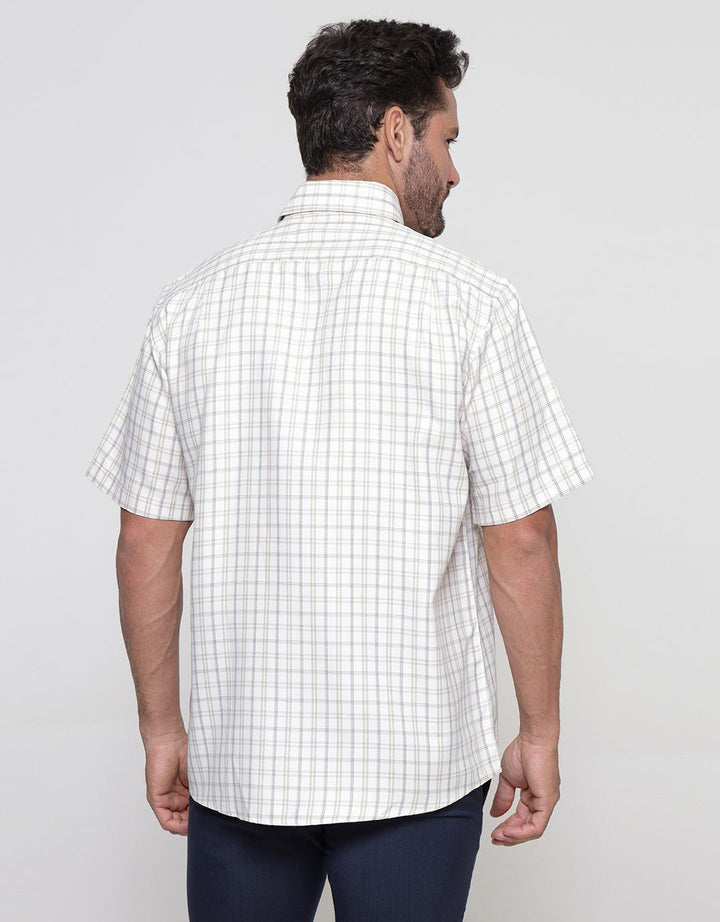 Stanley Adams Checks Medium Twill Cvc Kemeja Regular Pria