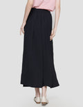 Anyday Women's Maxi Skirt with Crinkle Detail Solid Color