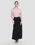 Anyday Women's Maxi Skirt with Crinkle Detail Solid Color