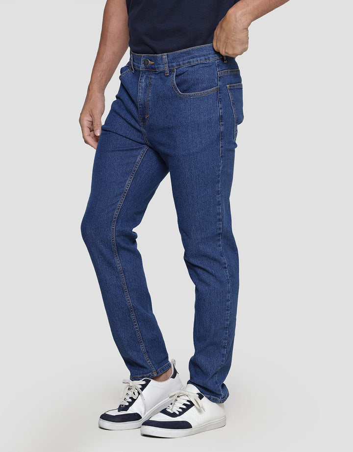 Anyday Casual Contrast Stitching Celana Panjang Denim Pria