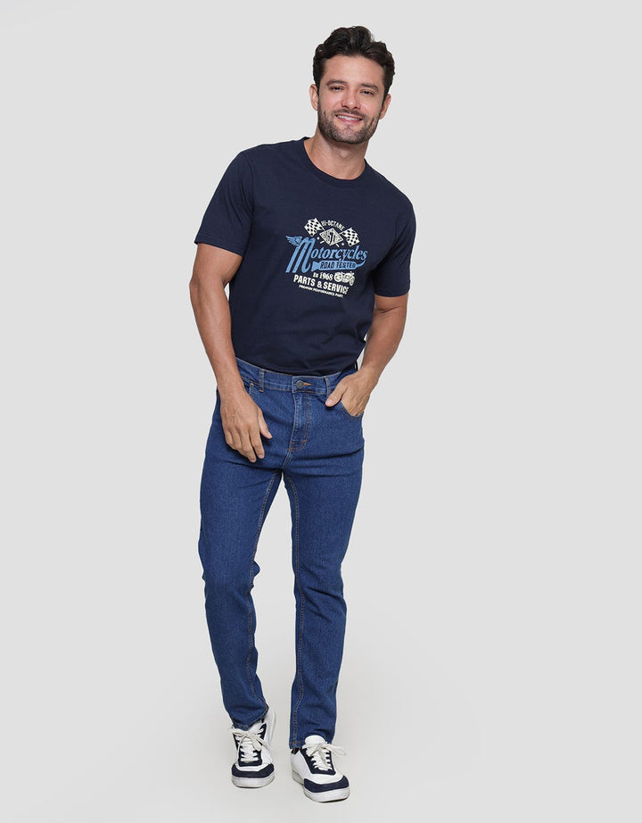 Anyday Casual Contrast Stitching Celana Panjang Denim Pria