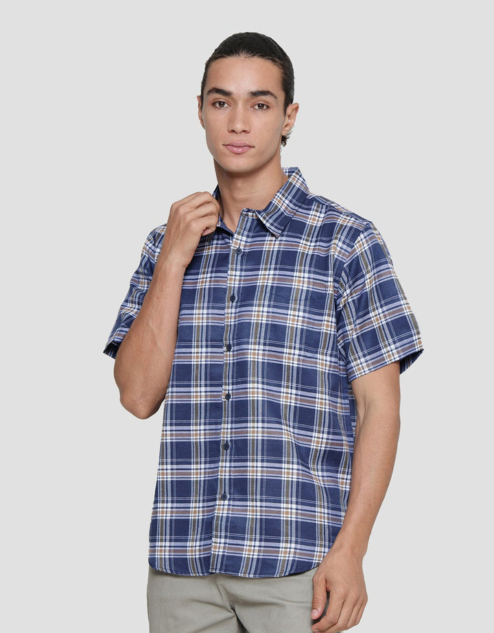Anyday Men's Regular Short Sleeve Shirt Medium Checks