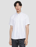 Stanley Adams Kemeja Lengan Pendek Pria Stripe Crisscross