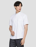Stanley Adams Kemeja Lengan Pendek Pria Stripe Crisscross