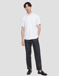 Stanley Adams Kemeja Lengan Pendek Pria Stripe Crisscross