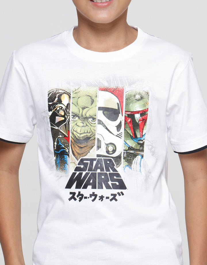Star Wars Anime Print Kaos Anak Laki-laki