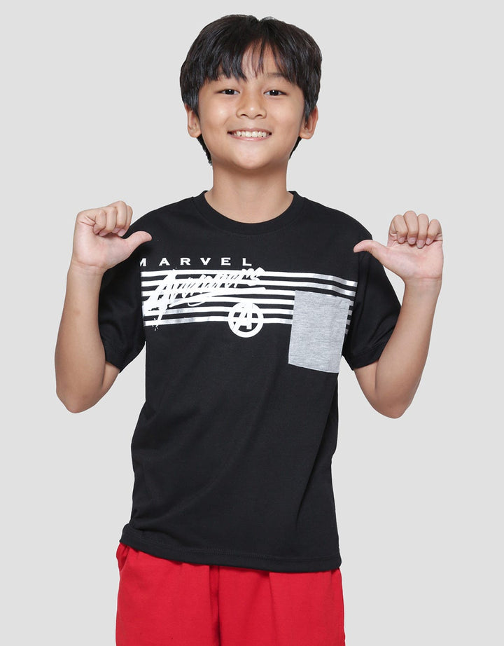 Marvel Avengers Stripe Boys Short Sleeve T-Shirt