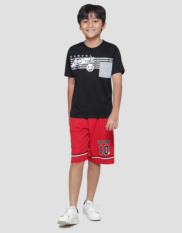 Marvel Avengers Stripe Boys Short Sleeve T-Shirt