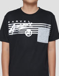 Marvel Avengers Stripe Boys Short Sleeve T-Shirt