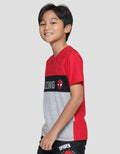 Marvel Spiderman Amazing Face Cut Sewn Boys Short Sleeve T-Shirt