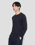 Suko Round Neck Soft Touch Round Collar Men's Long Sleeve T-Shirt