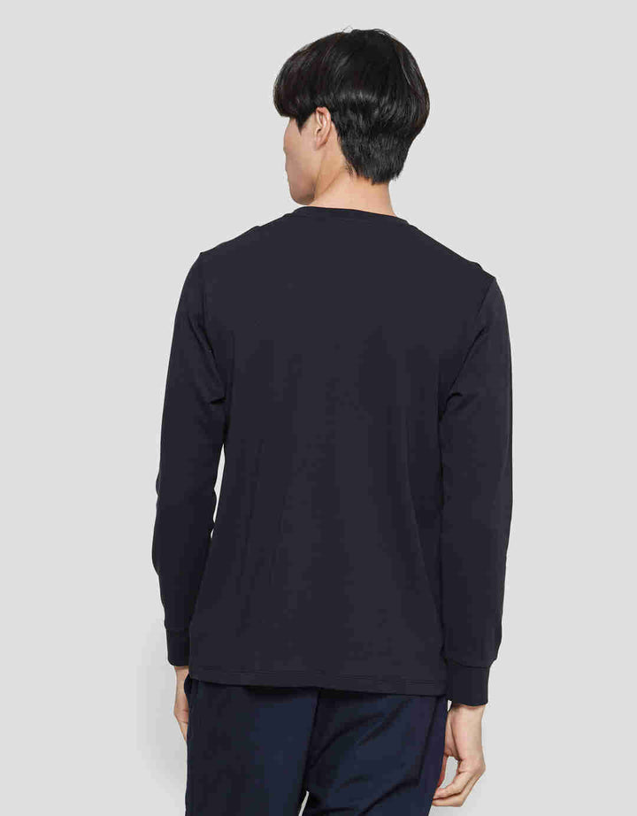 Suko Round Neck Soft Touch Round Collar Men's Long Sleeve T-Shirt