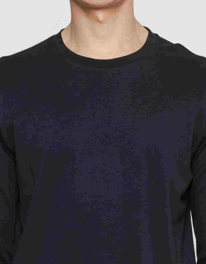 Suko Round Neck Soft Touch Round Collar Men's Long Sleeve T-Shirt