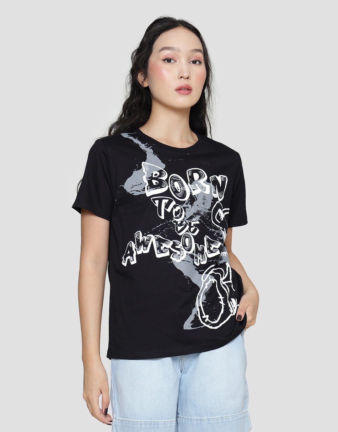 American Jeans Born To Be Awesome Kaos Wanita