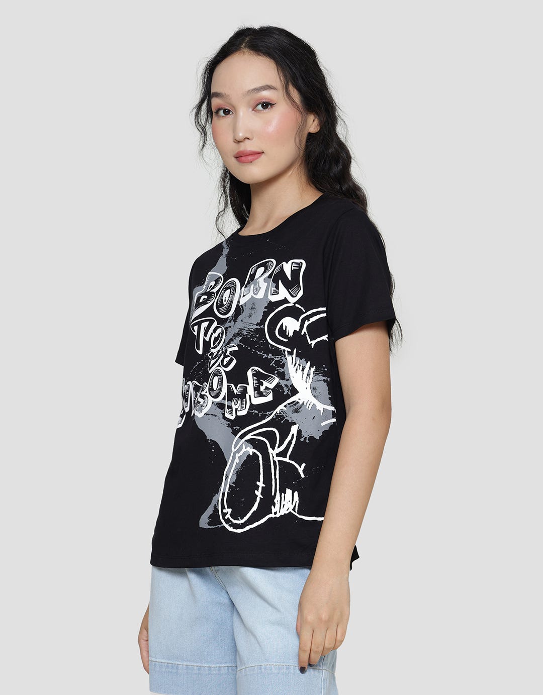 American Jeans Born To Be Awesome Kaos Wanita