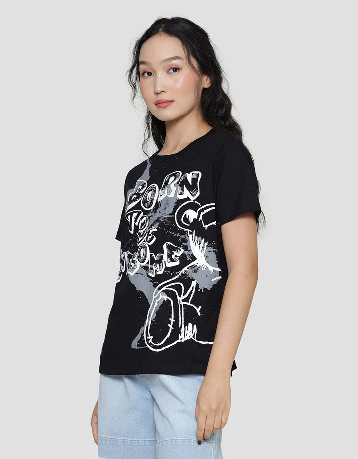 American Jeans Born To Be Awesome Kaos Wanita