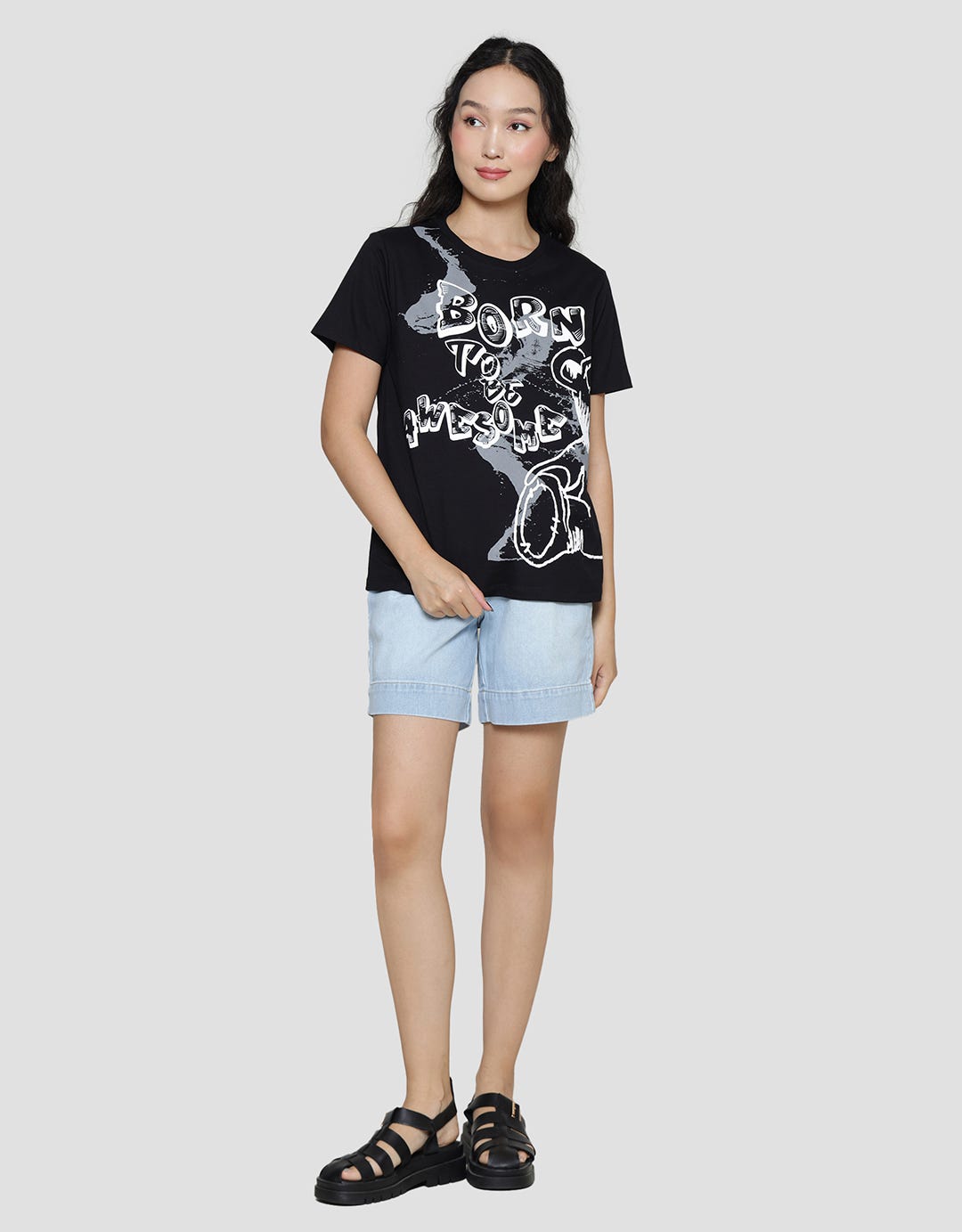 American Jeans Born To Be Awesome Kaos Wanita
