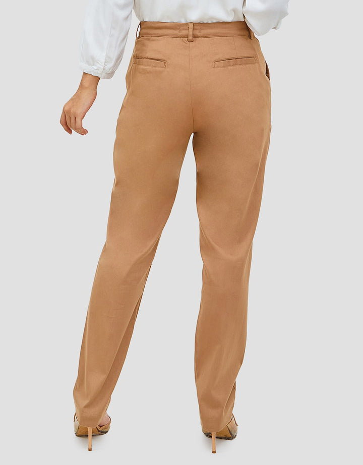 Geela Camel Women's Chinos Long Pants