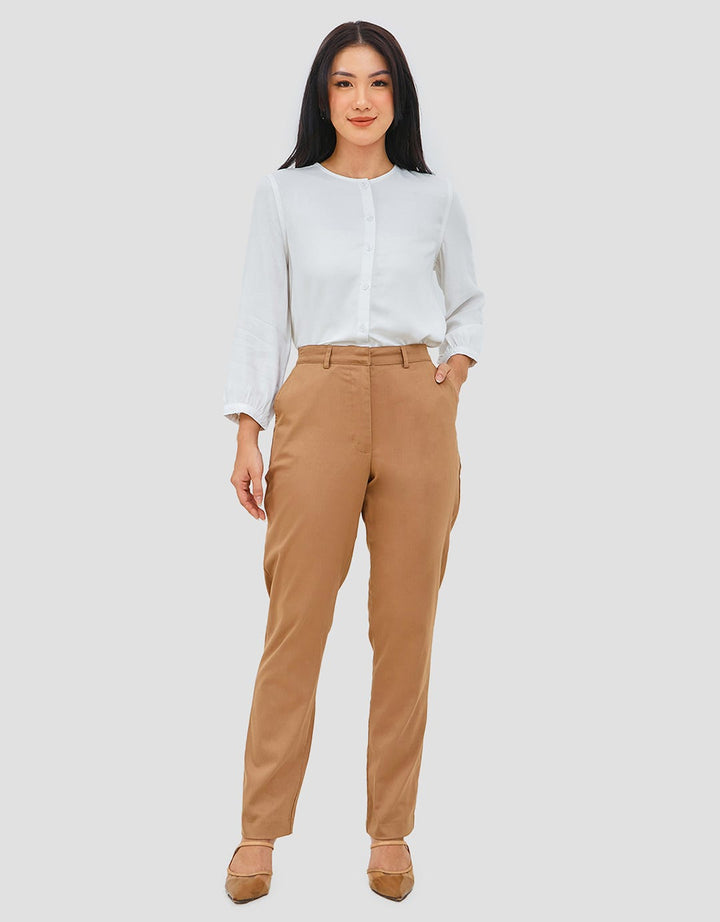 Geela Camel Women's Chinos Long Pants