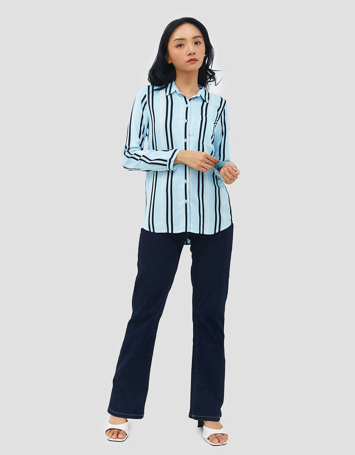 Geela Aemma Stripe Women's Long Sleeve Shirt