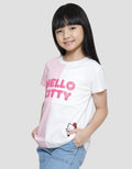Character Hello Kitty Wording Kaos Anak Perempuan