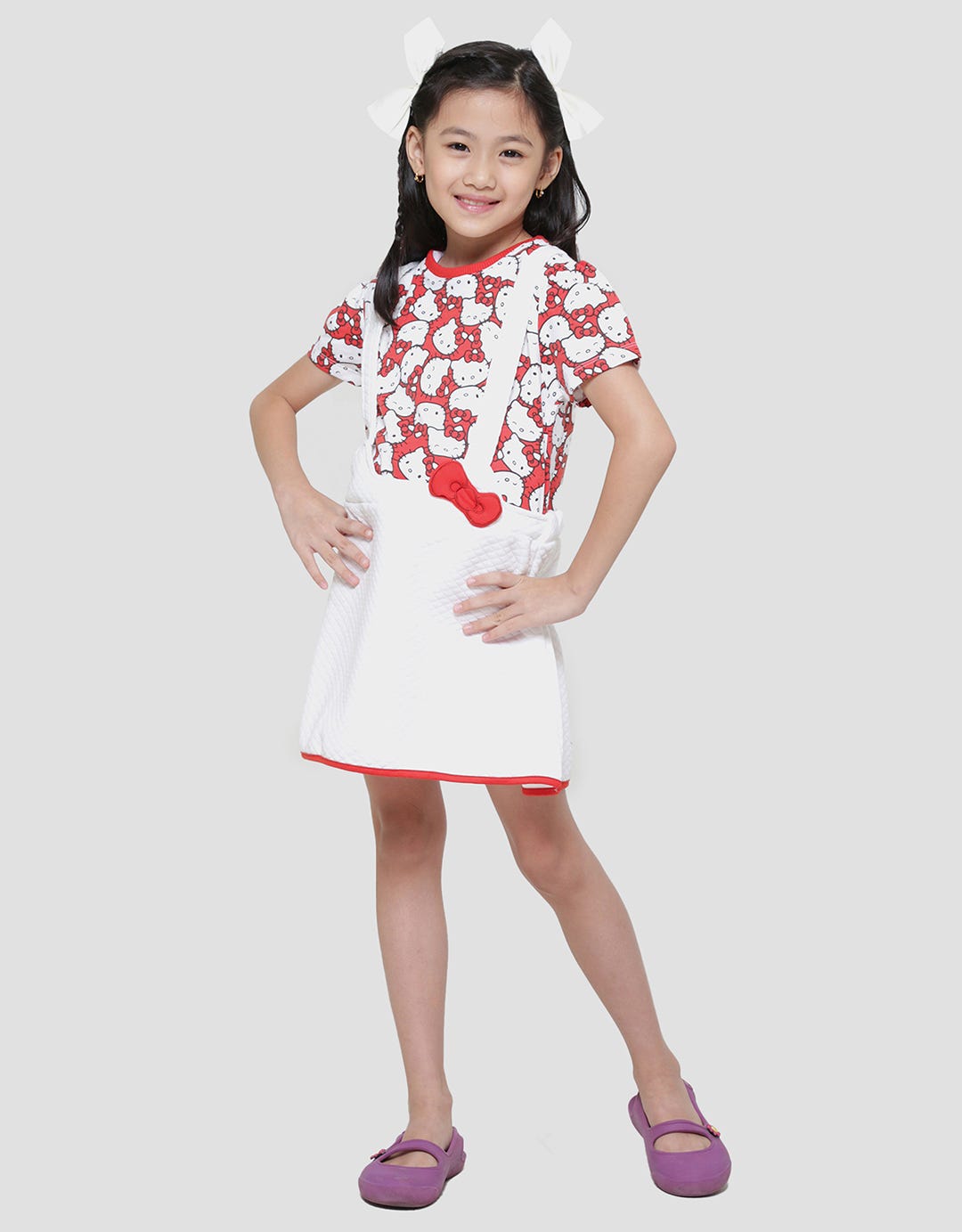 Character Hello Kitty Overall Midi Dress for Girls