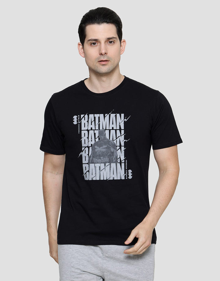 T Zone Wb Batman Wording Kaos Lengan Pendek Pria