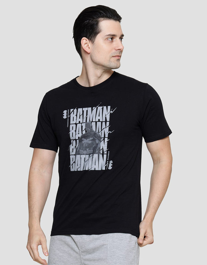 T Zone Wb Batman Wording Kaos Lengan Pendek Pria