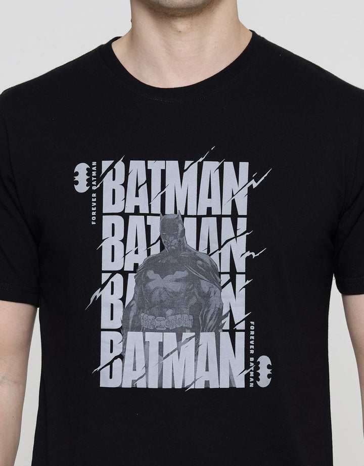T Zone Wb Batman Wording Kaos Lengan Pendek Pria